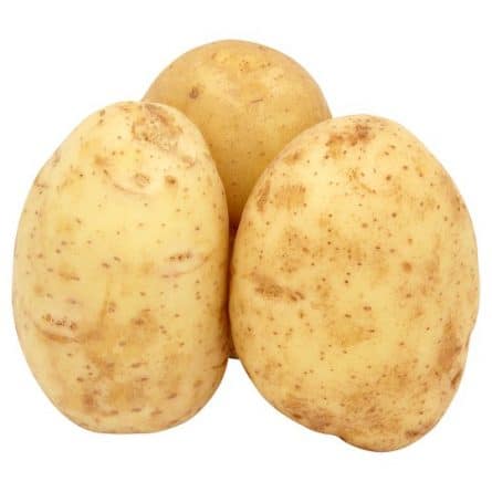 Panzer's Baking Potatoes on a White Background