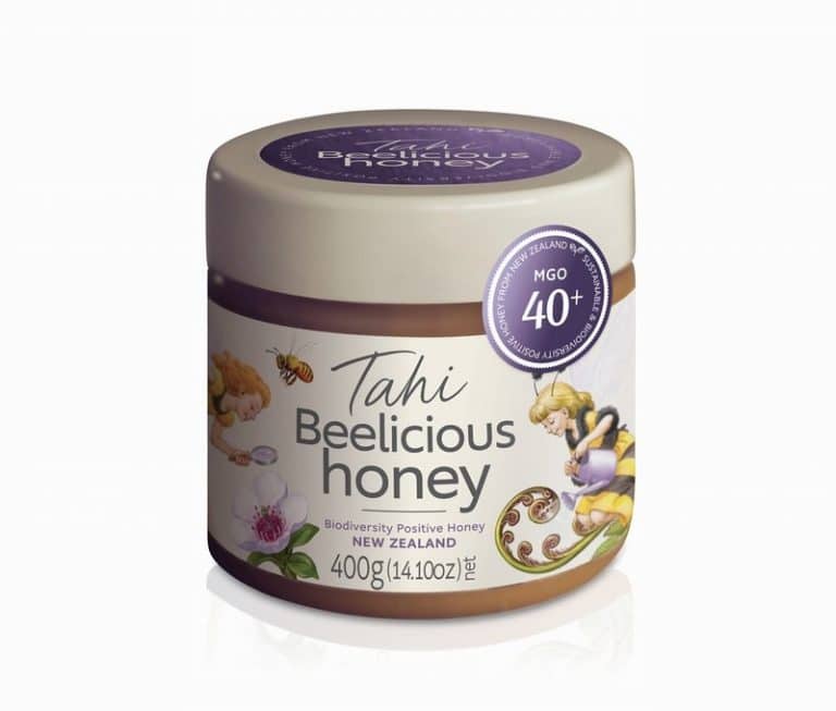 Jar of Tahi Beelicious New Zeeland Honey MGO 40+ from Panzer's