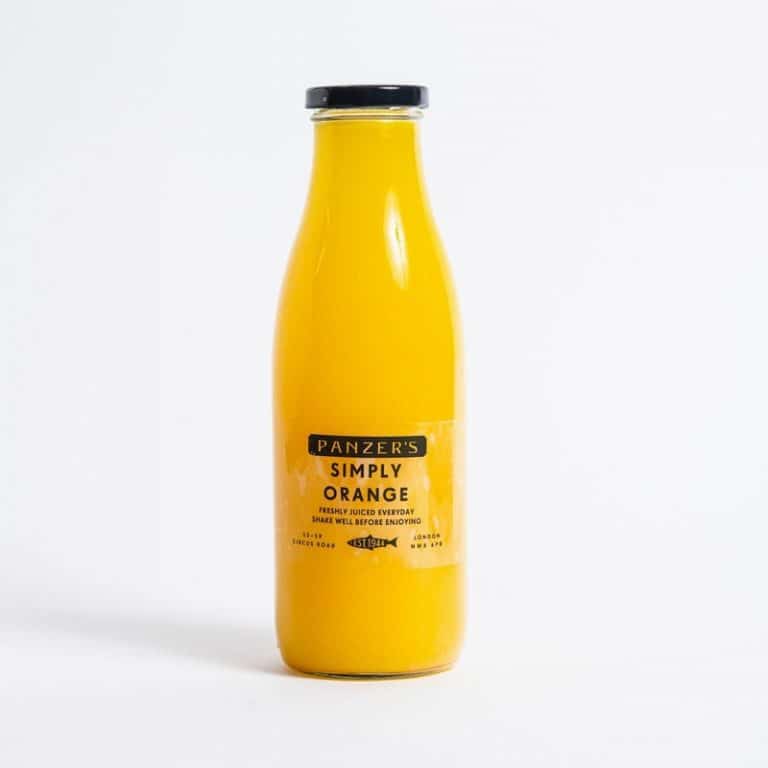 Bottle of Freshly Squeezed Orange Juice from Panzer's