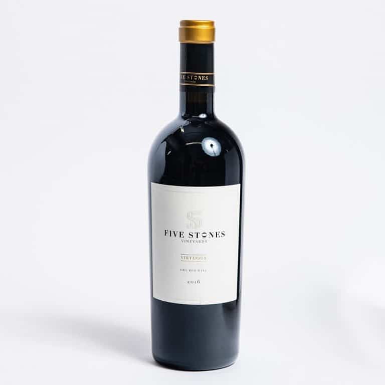Bottle of Five Stones Virtuous Kosher Red Wine from Panzer's