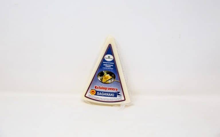 A Triangle of Kefalograviera Saganaki Cheese from Panzer's