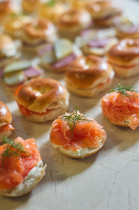 Smoked Salmon Mini bagel from Panzer's