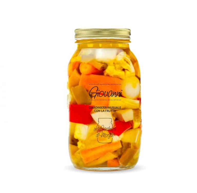 Large Jar of La Giardiniera di Giovanni Vegetable Selection with Fruits from Panzer's