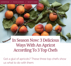 Screenshot of The Good Web Guide's Guide to Apricots 2022