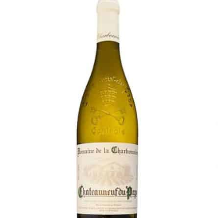 Bottle of Chateauneuf Du Pape Domaine Charbonniere White Wine from Panzer's