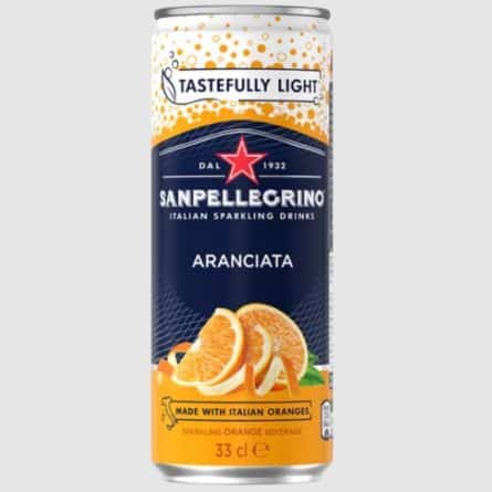 Can of San Pellegrino Sparkling Orange Beverage from Panzer's