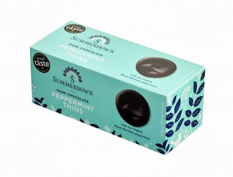 Pack of Summerdown Dark Chocolate Peppermint Thins from Panzer's