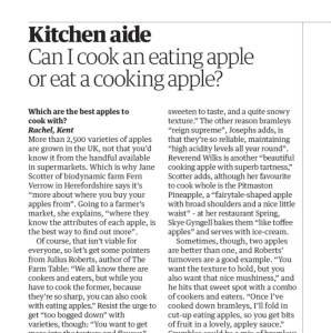 Guardian Feast article on Apples