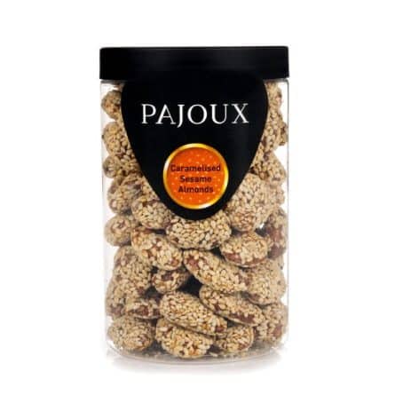 Jar of Pajoux Caramelised Sesame Almonds from Panzer's
