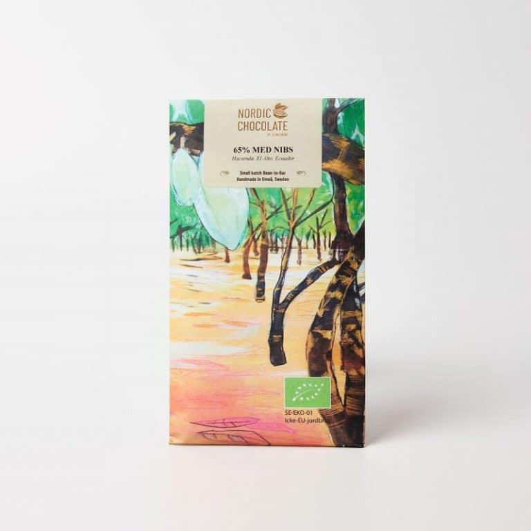 Nordic Chocolate Med Nibs 65% with Nibs Ecuador from Panzer's