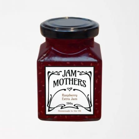 Jar of Jam Mothers Raspberry Extra Jam at Panzer's