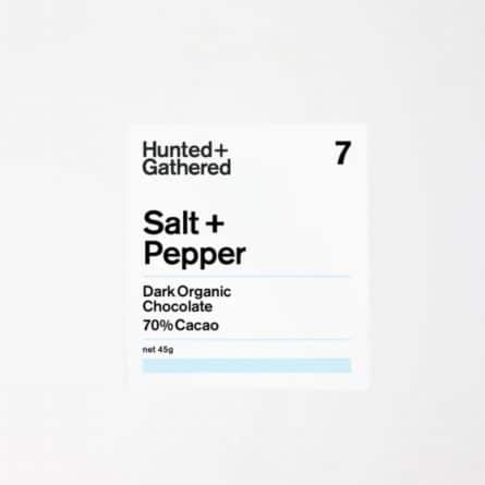 Hunted + Gathered Organic Salt and Pepper Chocolate Bar