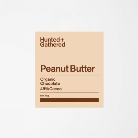 Hunted + Gathered Organic Chocolate Peanut Bar.