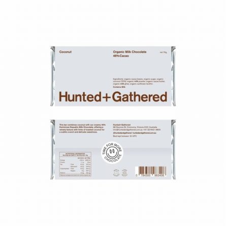 Hunted + Gathered Organic Milk Chocolate and Coconut Bar at Panzer's