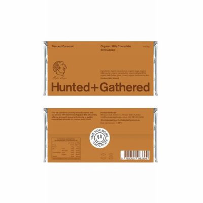 Hunted + Gathered Organic Milk Chocolate and Almond Caramel at Panzer's